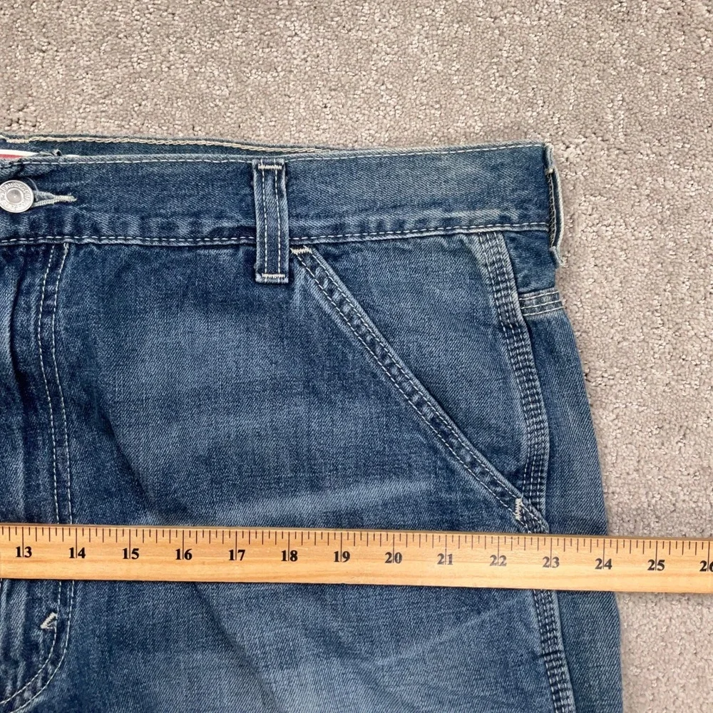 Levis Carpenter Shorts Mens 40 Blue Denim Utility Workwear Relaxed Fit NWT